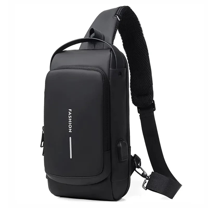 🔥 Anti-Theft USB Charging Chest Bag – Stylish, Secure & Travel-Friendly