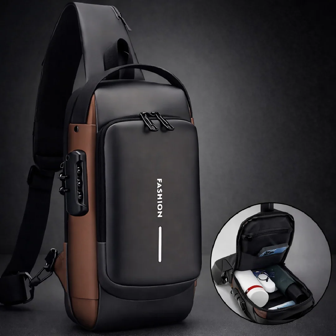 🔥 Anti-Theft USB Charging Chest Bag – Stylish, Secure & Travel-Friendly