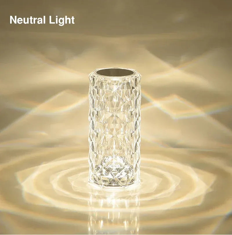 3D Crystal Touch LED Night Lamp – 16 Color Changing