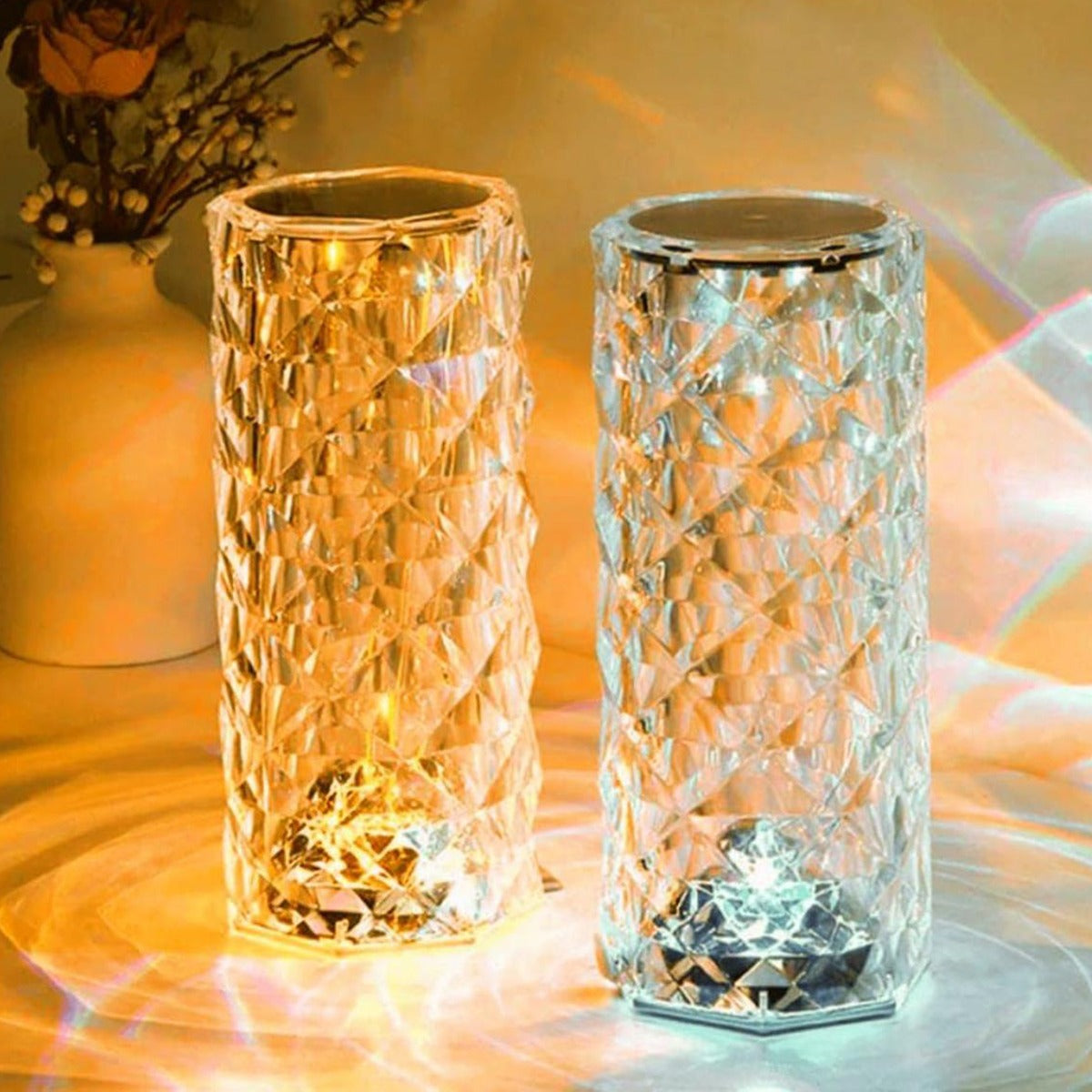 3D Crystal Touch LED Night Lamp – 16 Color Changing