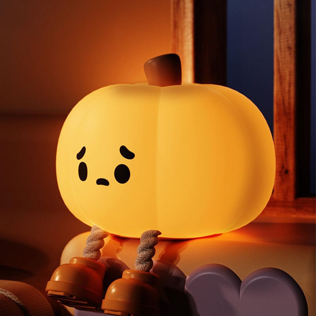 🎃 Cute Pumpkin Silicone Lamp – Adorable Night Light | 50% OFF 🔥