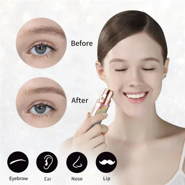2-in-1 Eyebrow Trimmer & Facial Hair Remover