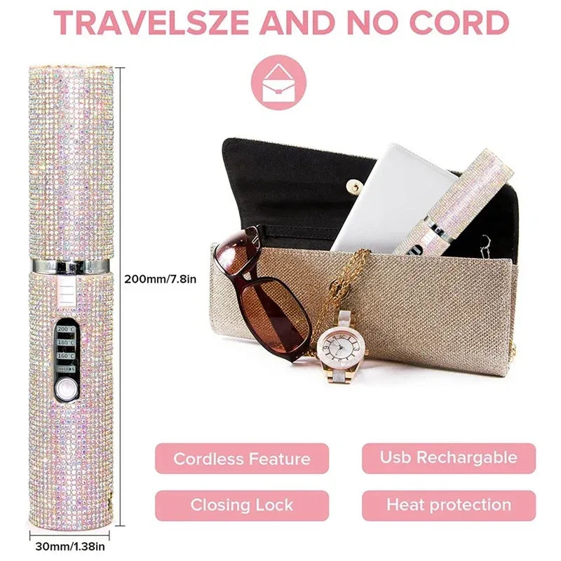✨ 2-in-1 Cordless Hair Straightener & Curler – Smooth & Style Anywhere