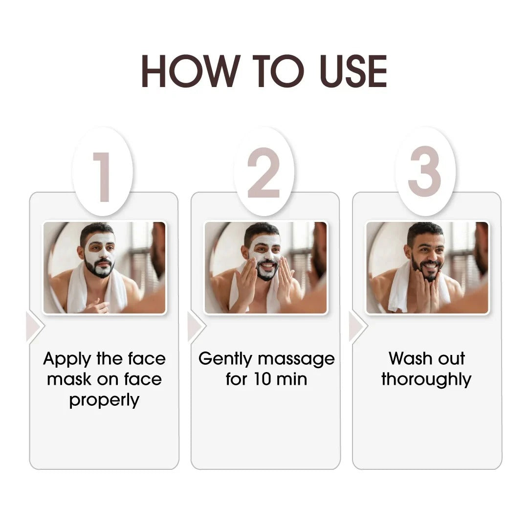 ✨ Niconi Men Enzyme De-Tan Pack – Face & Body Skin Care.