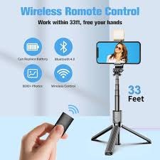 🔥 4 in 1 Multifunctional Portable Selfie Stick & Tripod With Remote Control & Flash light | Save 40% Now! | 🔥