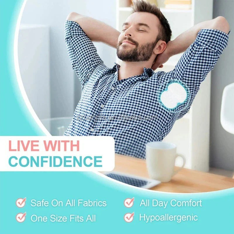 💧 Invisible Underarm Sweat & Odor Pads – Stay Fresh All Day