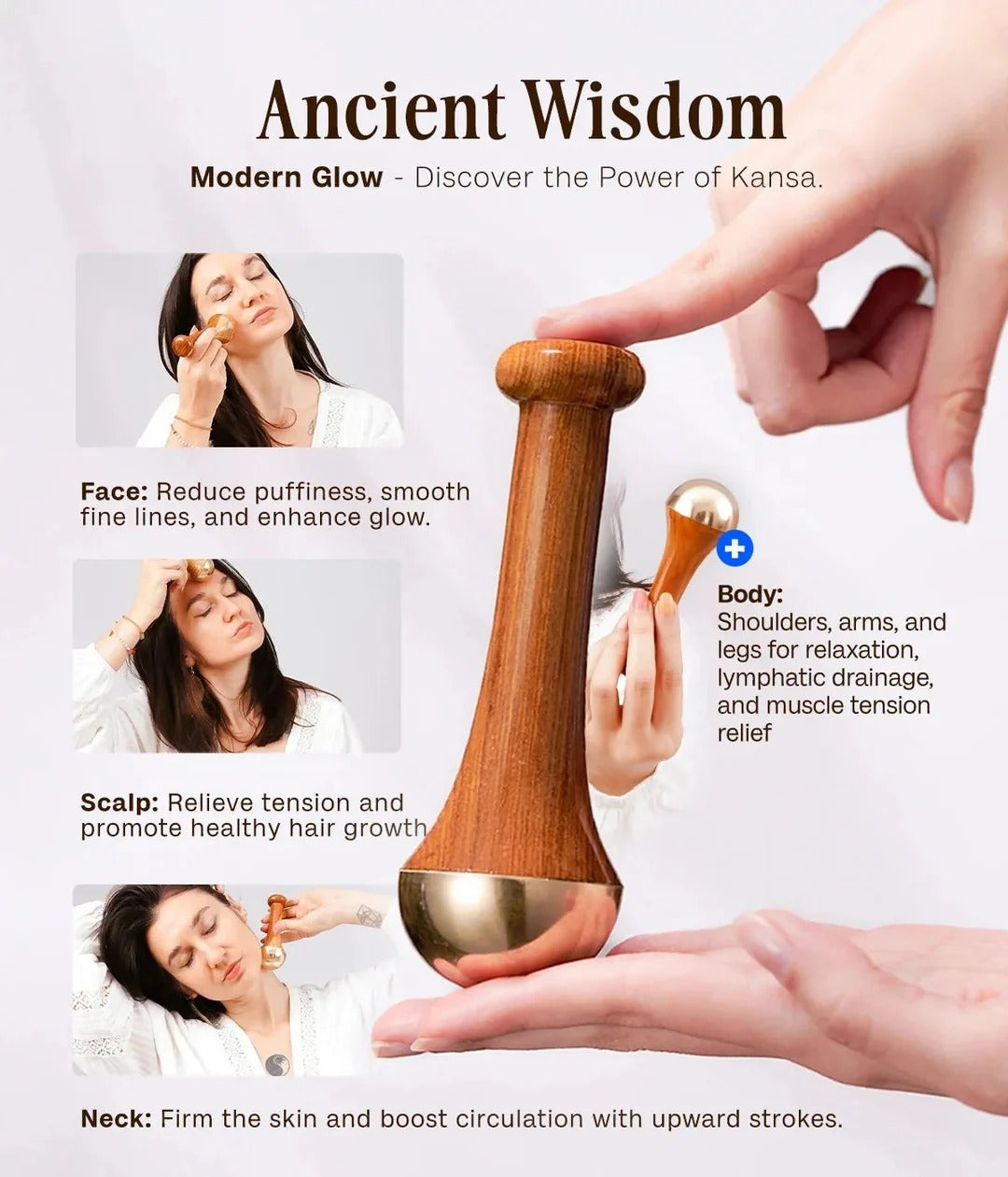 Kansa Radiance Wand Massager-Sculpt. Glow. Relax.